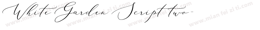 White Garden Script two字体转换